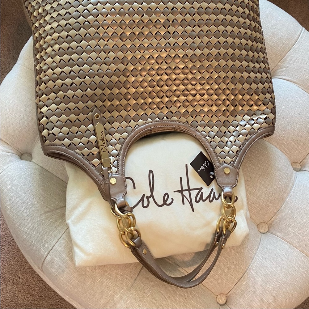 ✨Cole Haan✨FLASH SALE!!!✨NWT!✨Genevieve RARE! Weave Bag - Picture 10 of 15